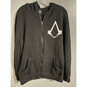 Assassin's Creed Syndicate Hoodie Jacket Men's Large Long Sleeve Logo Black